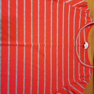 BNWOT XL Lularoe Gigi Tomato Red w/Grey stripe